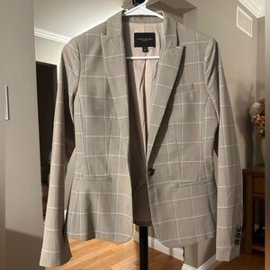 Banana Republic Beige Checkered Blazer